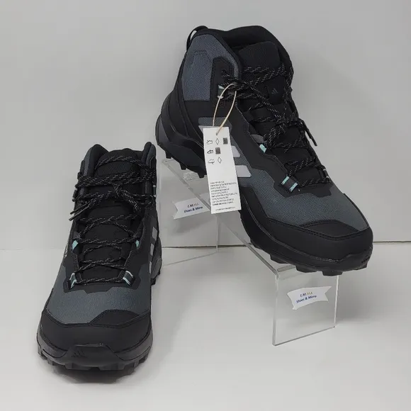 Adidas Terrex AX4 Mid GTX Women's Size 11.5 Hiking Shoes Grey Black HQ1049 New