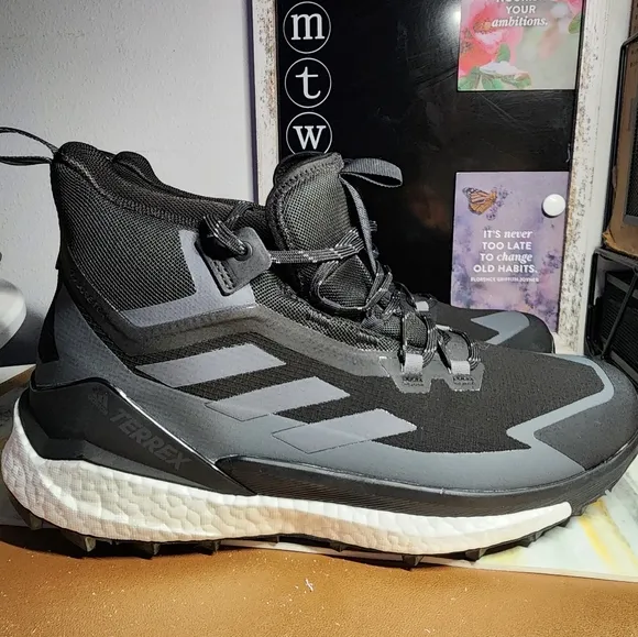 Adidas Terrex Free Hiker 2 GTX Hiking Shoes Black/Grey  Men's Size 12.5 NEW