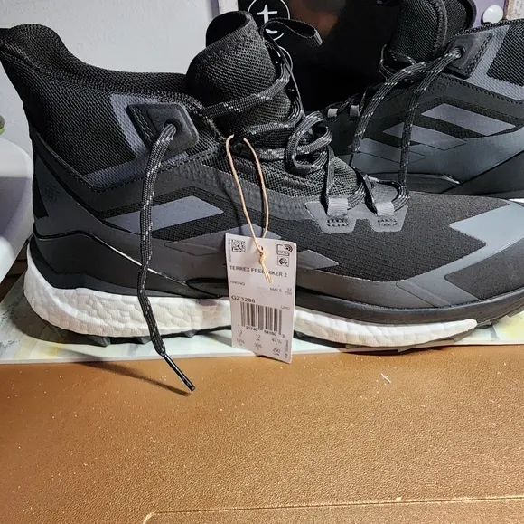 Adidas Terrex Free Hiker 2 GTX Hiking Shoes Black/Grey  Men's Size 12.5 NEW