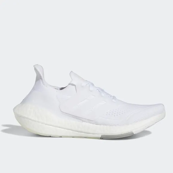 Adidas Ultraboost 21 shoes in Cloud White · Grey Three size 7