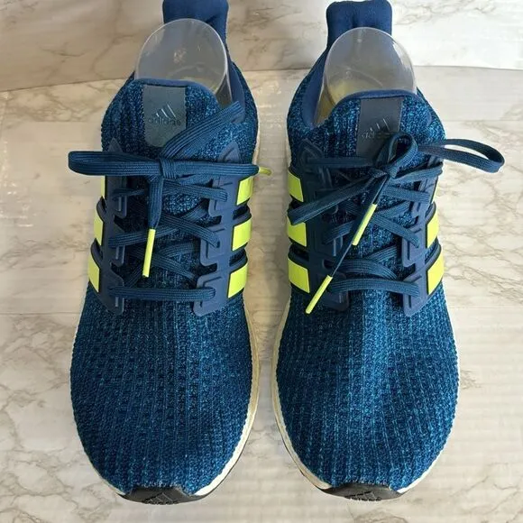 Adidas Ultraboost 4.0 Legend Marine Blue Running Shoes Mens size 10 athletic
