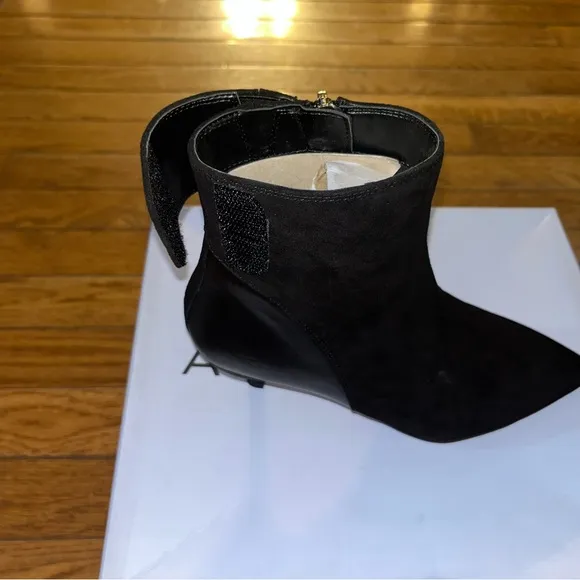 Aerosoles Leather Levanto Kitten Heel Ankle Boots All Black Women’s Size 5 NIB