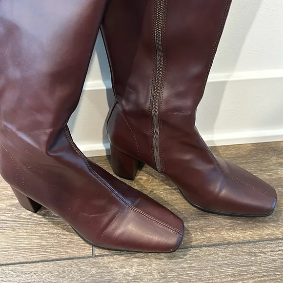 Aerosoles Micah Women's High Heel Riding Boots Wine, Size: 7.5