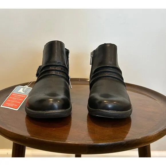 Aetrex Boots Luna Black Leather Womens 37 or 6 6.5 NWT $150