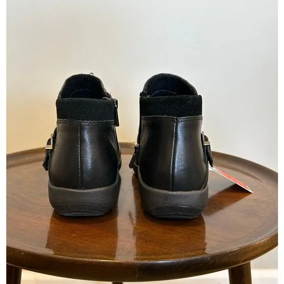 Aetrex Boots Luna Black Leather Womens 37 or 6 6.5 NWT $150