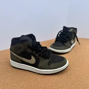 Air Jordan 1 Mid 'Military Olive' BQ6472-030 Women's Size 6 Sneakers
