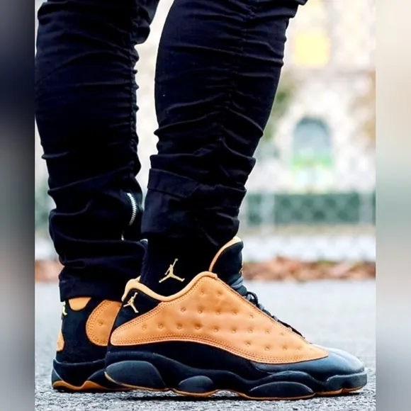 Air Jordan XIII 13 Chutney Men's Sneakers Black/Tan/Gold Leather US 11
