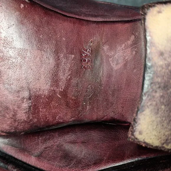 Alberto Fasciani Burgundy Leather Tall Boots Size 9