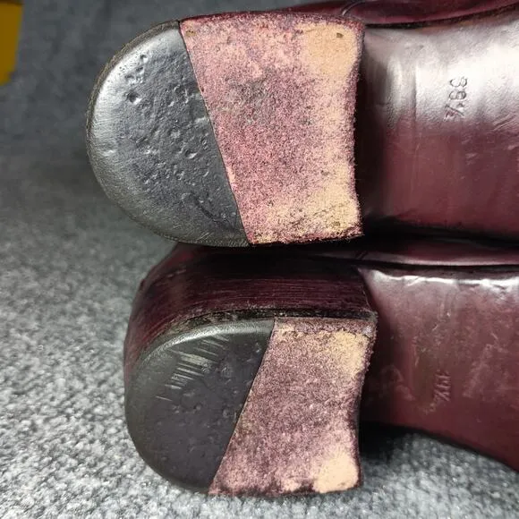 Alberto Fasciani Burgundy Leather Tall Boots Size 9