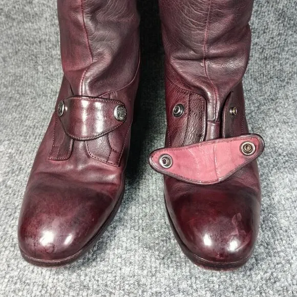 Alberto Fasciani Burgundy Leather Tall Boots Size 9