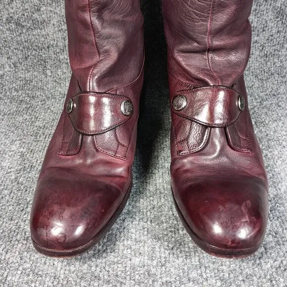 Alberto Fasciani Burgundy Leather Tall Boots Size 9