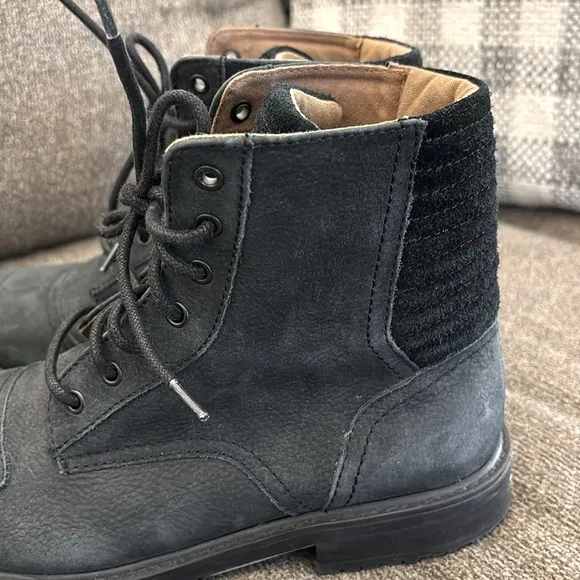 Aldo Suede Motorcycle Men’s Black Lace Top Boots Size 8