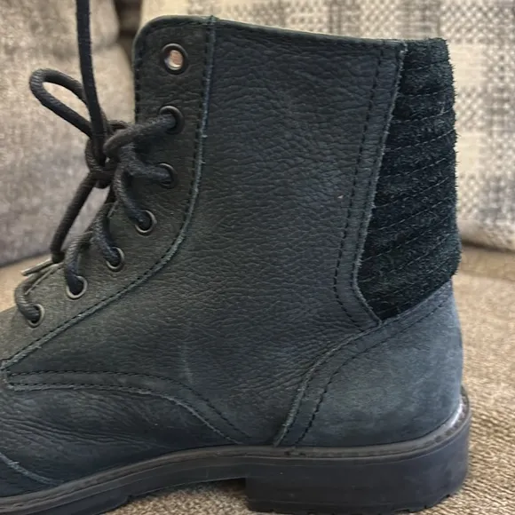 Aldo Suede Motorcycle Men’s Black Lace Top Boots Size 8