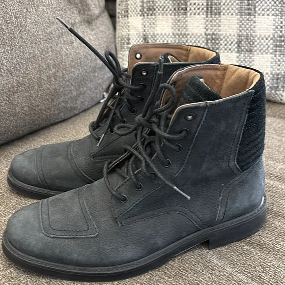 Aldo Suede Motorcycle Men’s Black Lace Top Boots Size 8