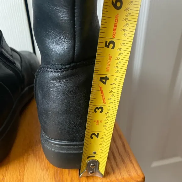 Alegria Cami Black Magic Leather Buckle Mid-Calf Motorcycle Boot SZ 40 (10 US)