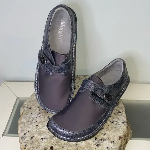 Alegria Ice Ice Baby Dream Fit Leather Neoprene Clog Comfort Shoe 42 US 11.5-12