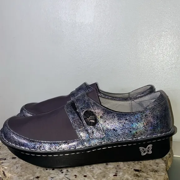 Alegria Ice Ice Baby Dream Fit Leather Neoprene Clog Comfort Shoe 42 US 11.5-12