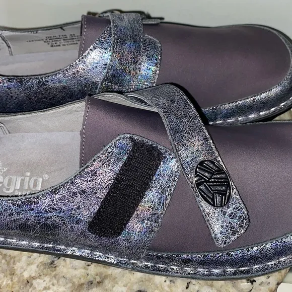 Alegria Ice Ice Baby Dream Fit Leather Neoprene Clog Comfort Shoe 42 US 11.5-12