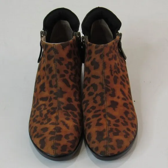 Alegria Sloan Leopard Print Women's Ankle Boot Shoes US Size 8-8.5 Eur 38