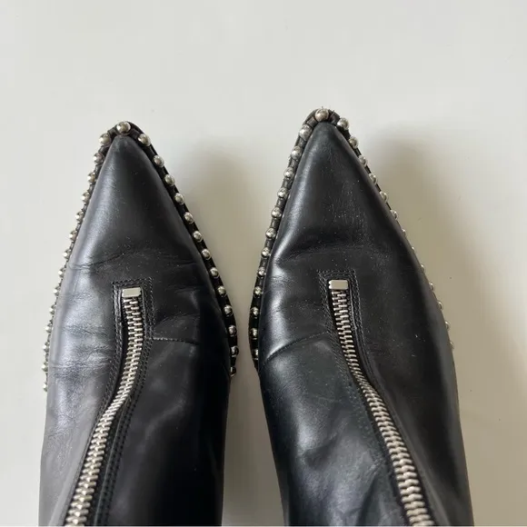 Alexander Wang Eri Studded Leather Ankle Boots In Black