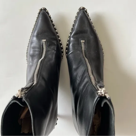 Alexander Wang Eri Studded Leather Ankle Boots In Black
