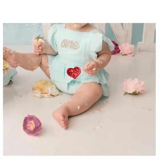 Alice in Wonderland First Birthday Romper Alice Dress Onederland Clothes