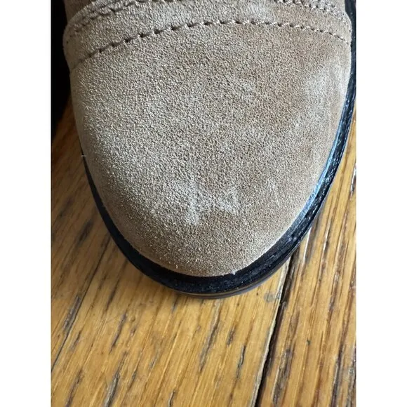 All Saints Ariel Brown Suede Zip Up Combat Boots Size 37