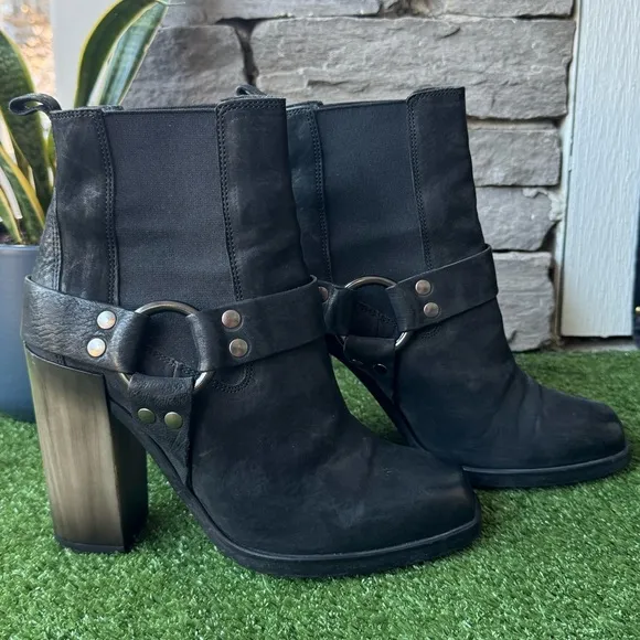 All Saints Black Aiden Jules Harness Ankle Women’s Boots