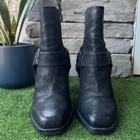 All Saints Black Aiden Jules Harness Ankle Women’s Boots