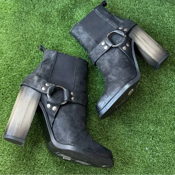 All Saints Black Aiden Jules Harness Ankle Women’s Boots