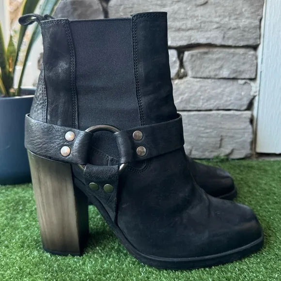 All Saints Black Aiden Jules Harness Ankle Women’s Boots