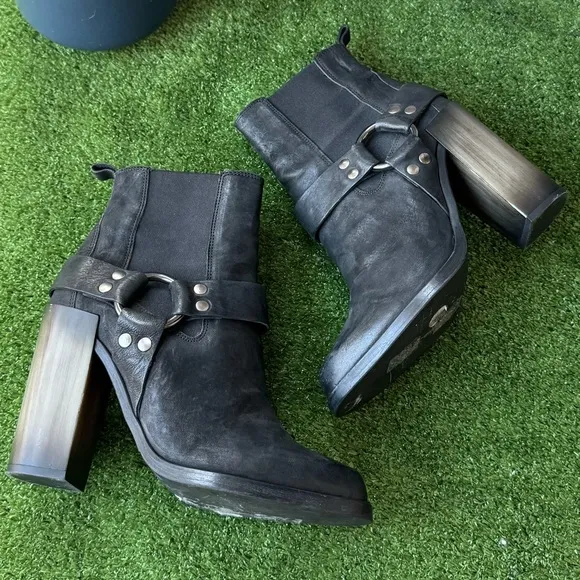 All Saints Black Aiden Jules Harness Ankle Women’s Boots