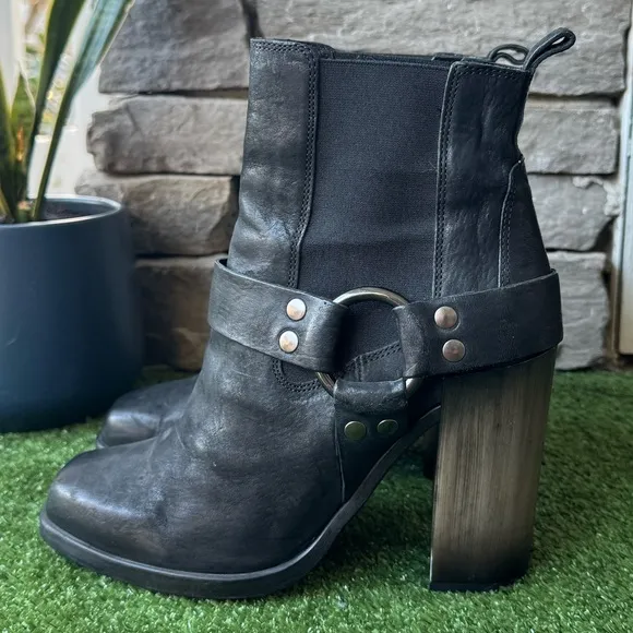 All Saints Black Aiden Jules Harness Ankle Women’s Boots
