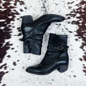 ALL SAINTS Black Real Leather Ankle Boots Sz 39