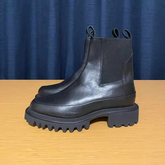All Saints Hallie Leather Ankle Boots Black