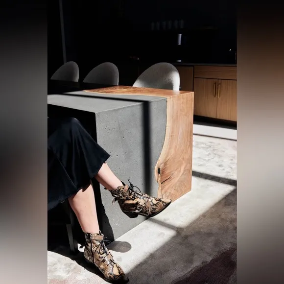 All Saints Katy Snakeskin Leather Boots