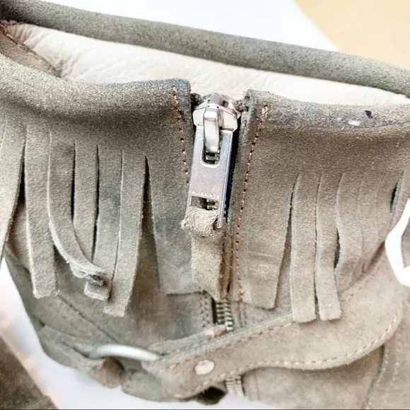 All Saints | Suede Bonny Cuban Harness Boots