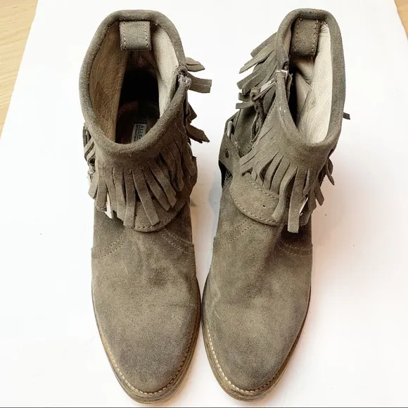 All Saints | Suede Bonny Cuban Harness Boots
