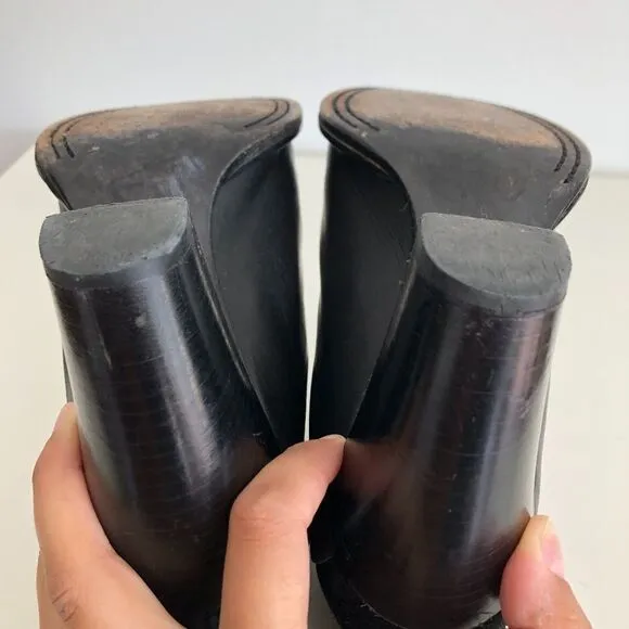 All Saints black leather and suede ankle booties 6