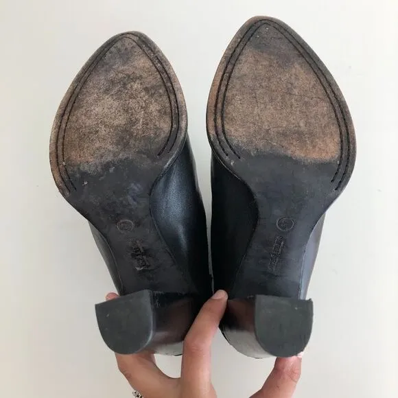 All Saints black leather and suede ankle booties 6