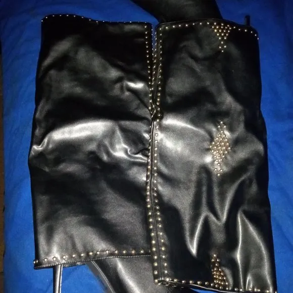 ALL STUDDED UP  Black  Knee High Boots ( BRAND NEW !!!! )