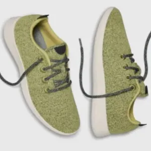Allbirds Asteroid Green Lace Up Wool Runners Athletic Shoes Size Mens 10