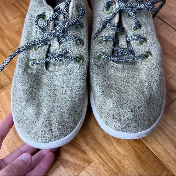 Allbirds Asteroid Green Lace Up Wool Runners Athletic Shoes Size Mens 10