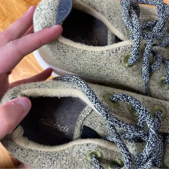 Allbirds Asteroid Green Lace Up Wool Runners Athletic Shoes Size Mens 10