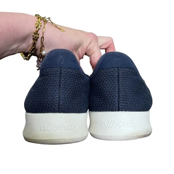 Allbirds Tree Runners Navy Marine Blue Lace-Up Knit Running Shoes Men's 12