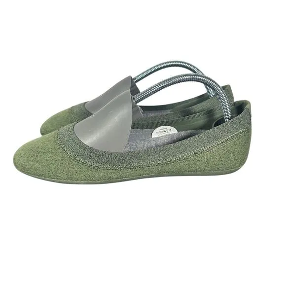 Allbirds Women's Ballet Flats Thunder Green Size 7.5, Merino Wool Comfortable