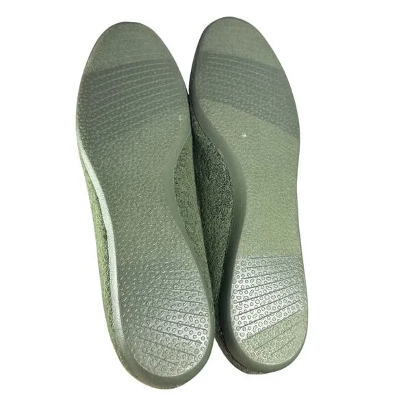 Allbirds Women's Ballet Flats Thunder Green Size 7.5, Merino Wool Comfortable