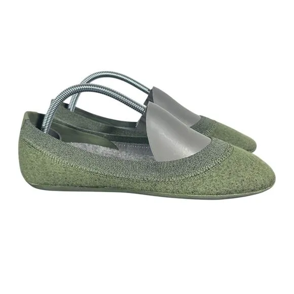 Allbirds Women's Ballet Flats Thunder Green Size 7.5, Merino Wool Comfortable