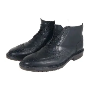 Allen Edmonds Men’s Stirling US8,5D Black Leather Wingtip Brogue Boots Made USA