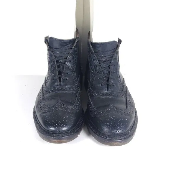 Allen Edmonds Men’s Stirling US8,5D Black Leather Wingtip Brogue Boots Made USA